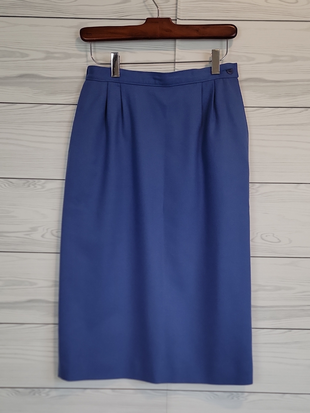 Pendleton Vintage Periwinkle Blue Pencil Skirt 100% Wool Womens Size 6